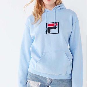 Baby Blue Fila Hoodie
